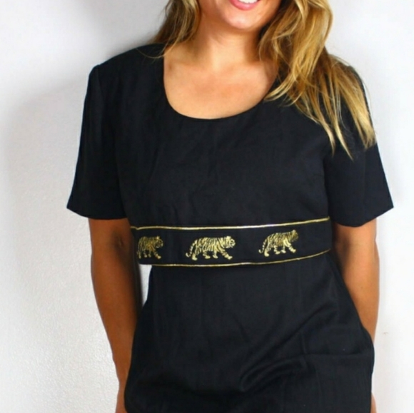 Vintage embroidered Tiger Dress - Picture 9 of 9